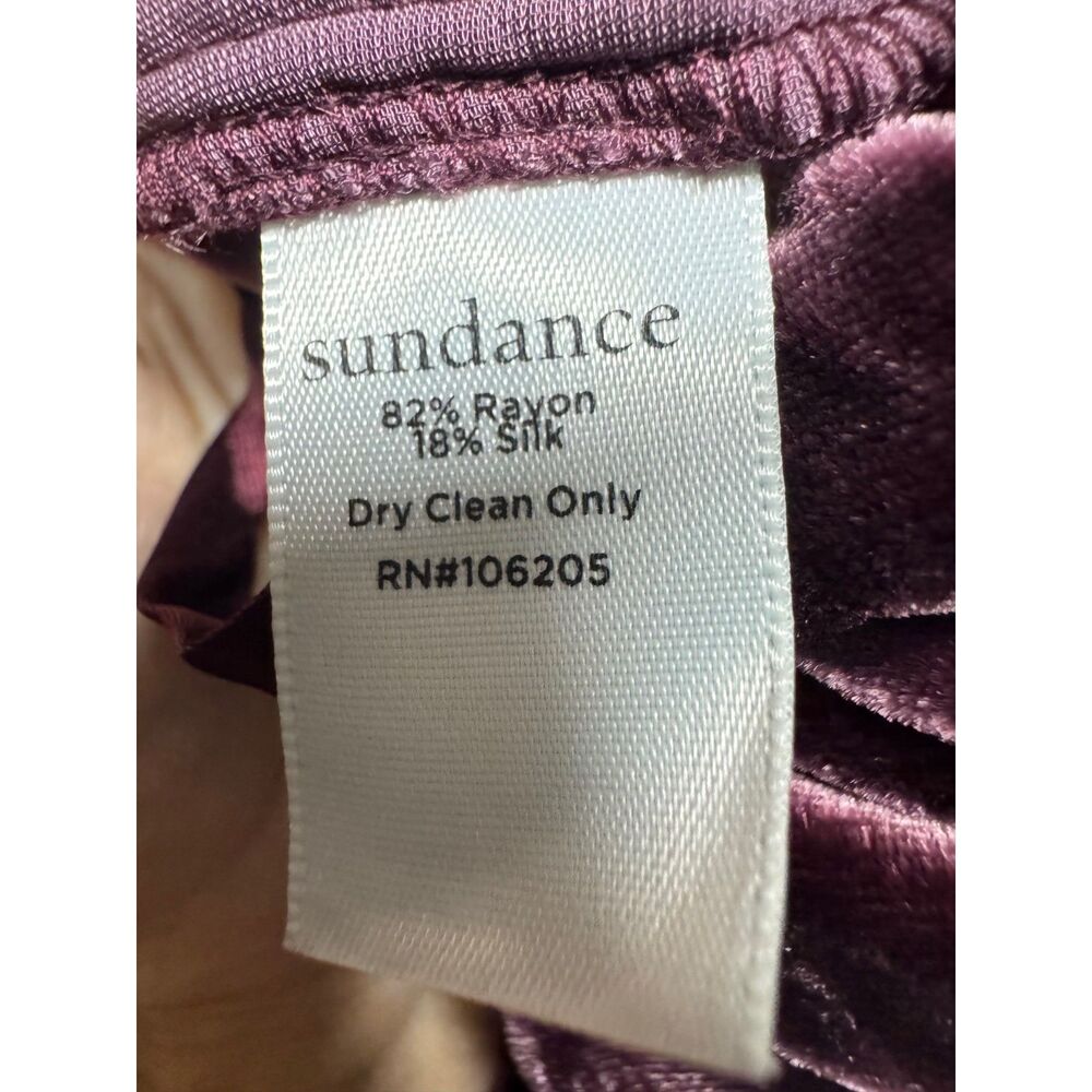 SUNDANCE Aviana Velvet Jumpsuit, Silk Blend, Deep Burgundy, Sz M - Picture 16 of 16